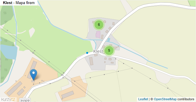 Klest - mapa firem