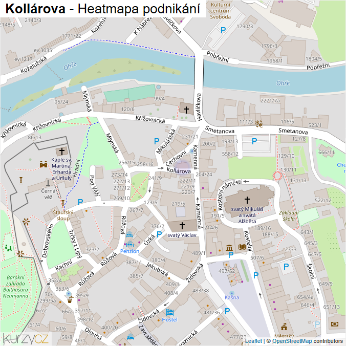 Mapa Kollárova - Firmy v ulici.