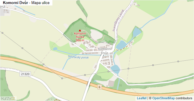 Komorní Dvůr - mapa ulice