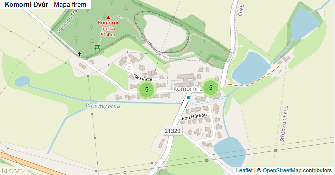 Komorní Dvůr - mapa firem
