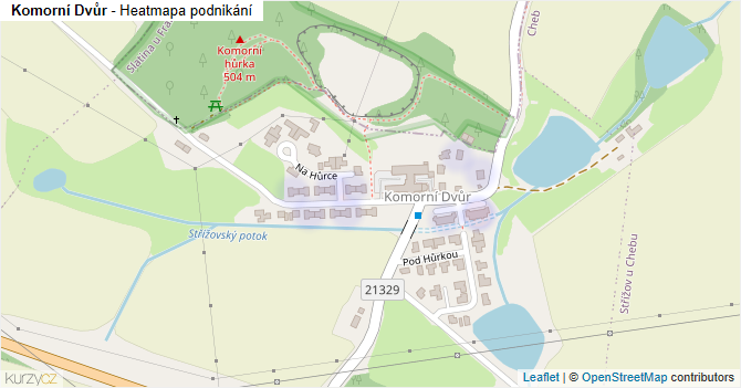 Komorní Dvůr - mapa podnikání