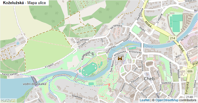Koželužská - mapa ulice
