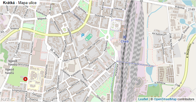 Krátká - mapa ulice