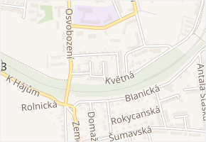 Květná v obci Cheb - mapa ulice