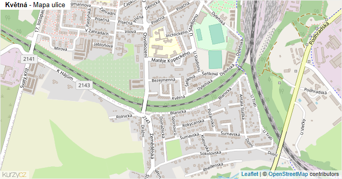 Květná - mapa ulice