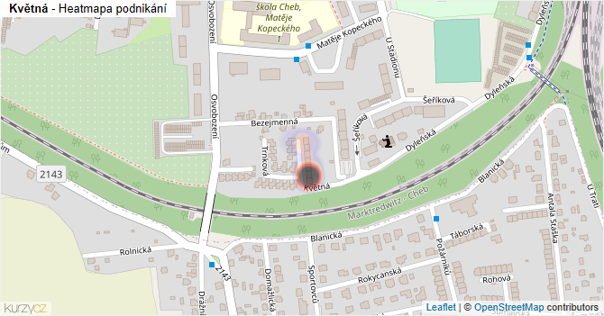Květná - mapa podnikání