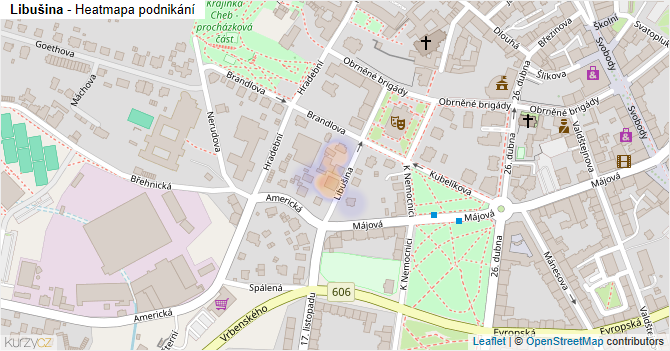Libušina - mapa podnikání