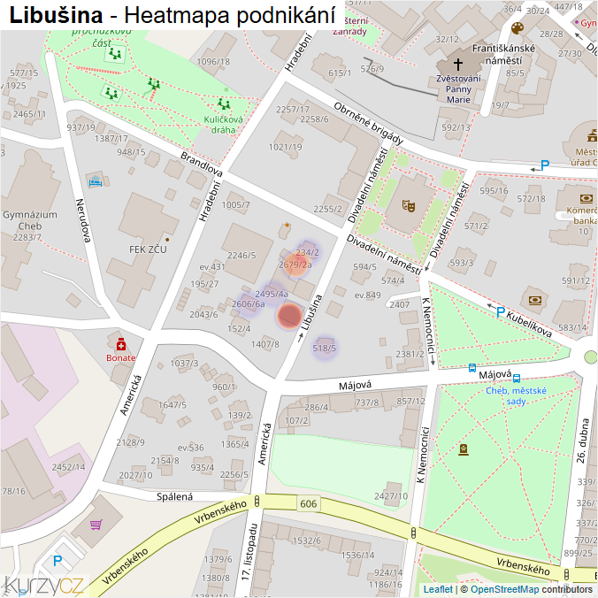 Mapa Libušina - Firmy v ulici.