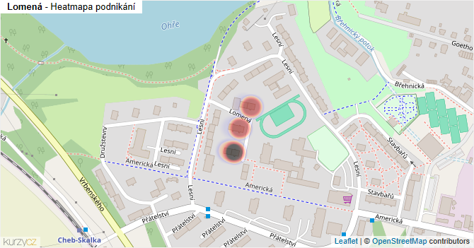 Lomená - mapa podnikání