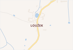 Loužek v obci Cheb - mapa části obce