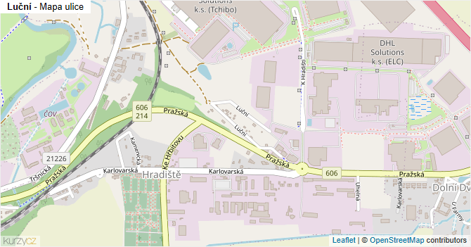 Luční - mapa ulice