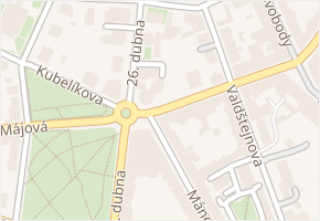 Májová v obci Cheb - mapa ulice