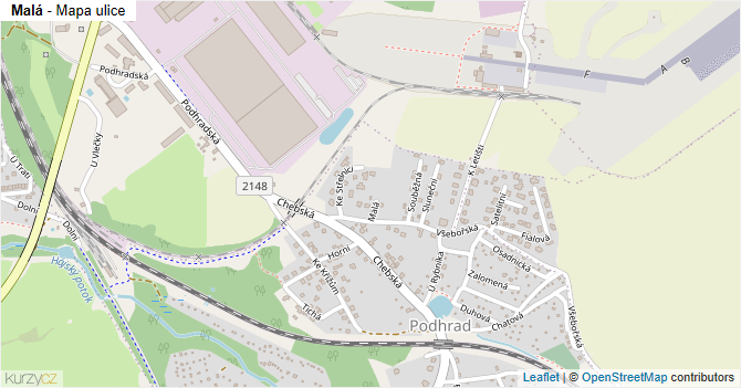 Malá - mapa ulice