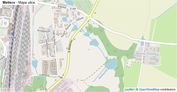 Maškov - mapa ulice