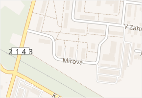 Mírová v obci Cheb - mapa ulice