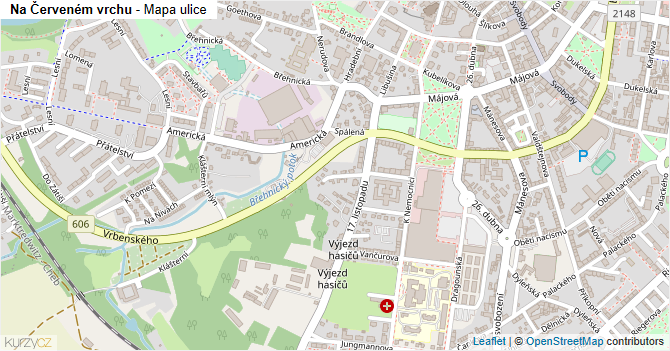 Na Červeném vrchu - mapa ulice