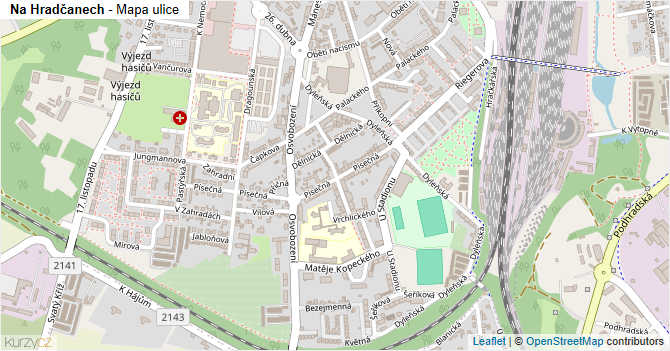 Na Hradčanech - mapa ulice