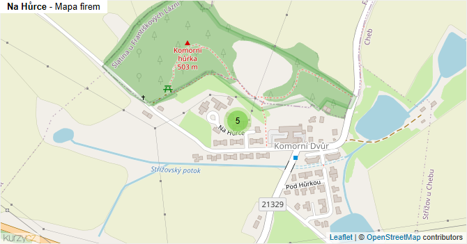 Na Hůrce - mapa firem