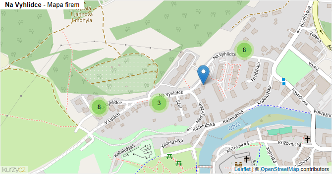 Na Vyhlídce - mapa firem