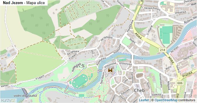 Nad Jezem - mapa ulice