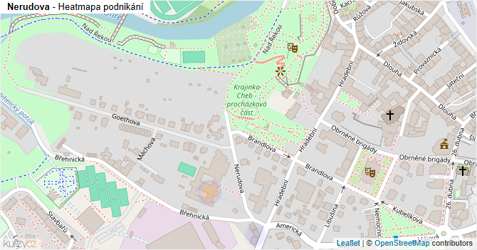 Nerudova - mapa podnikání