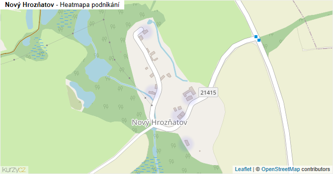Nový Hrozňatov - mapa podnikání
