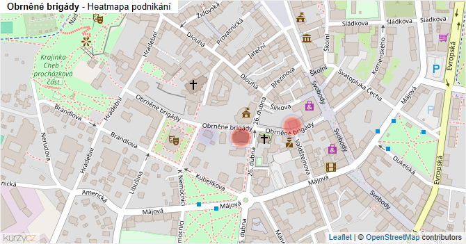 Obrněné brigády - mapa podnikání