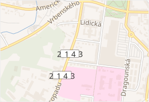 Ovocná v obci Cheb - mapa ulice