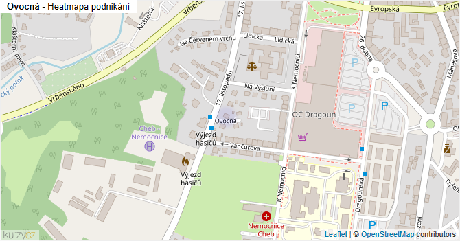 Ovocná - mapa podnikání