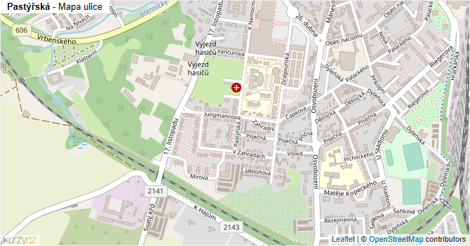 Pastýřská - mapa ulice