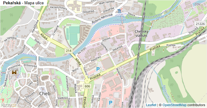 Pekařská - mapa ulice