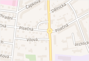 Písečná v obci Cheb - mapa ulice