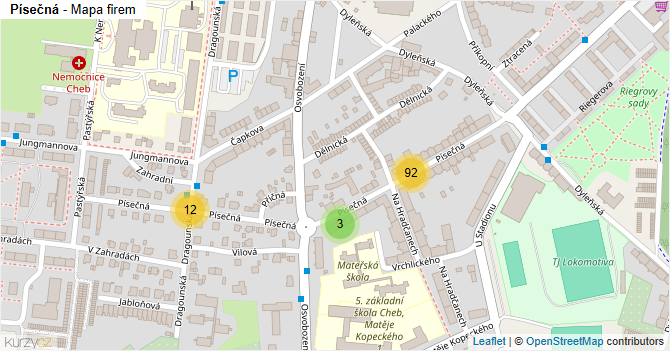 Písečná - mapa firem