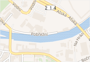 Pobřežní v obci Cheb - mapa ulice