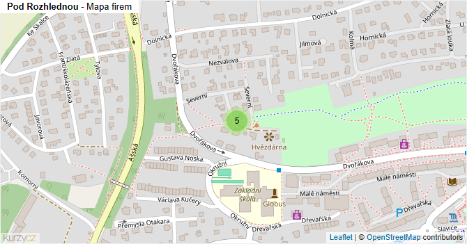 Pod Rozhlednou - mapa firem