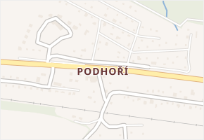 Podhoří v obci Cheb - mapa části obce