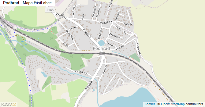 Podhrad - mapa části obce