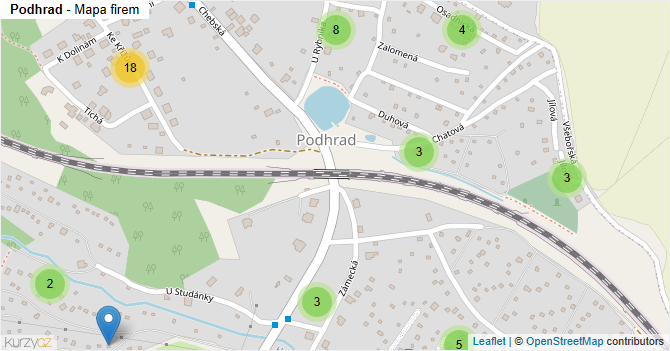 Podhrad - mapa firem