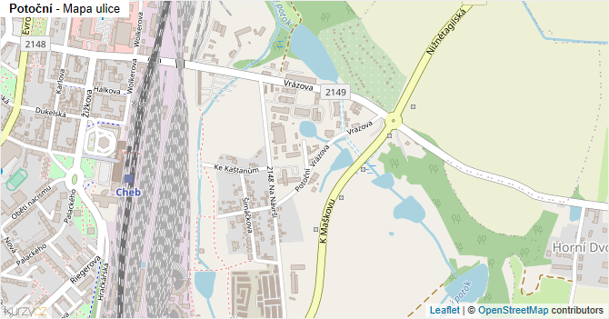 Potoční - mapa ulice