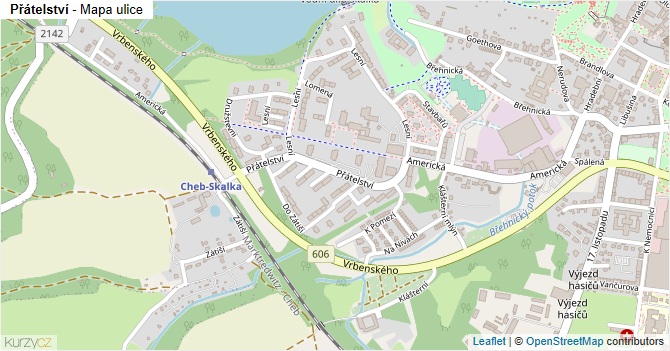 Přátelství - mapa ulice