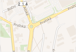 Pražská v obci Cheb - mapa ulice