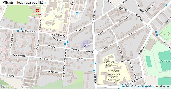 Příčná - mapa podnikání
