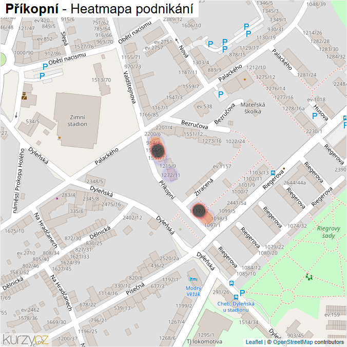 Mapa Příkopní - Firmy v ulici.