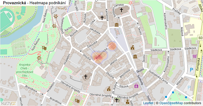 Provaznická - mapa podnikání