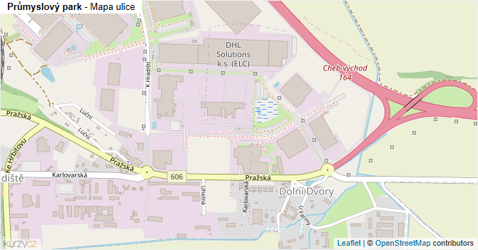 Průmyslový park - mapa ulice