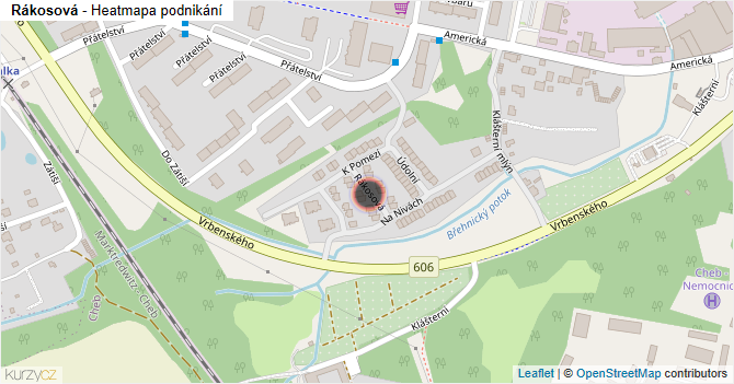 Rákosová - mapa podnikání