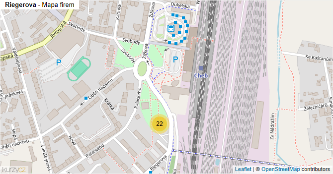 Riegerova - mapa firem