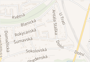 Rohová v obci Cheb - mapa ulice