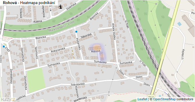 Rohová - mapa podnikání