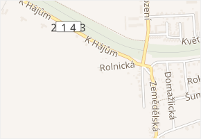 Rolnická v obci Cheb - mapa ulice